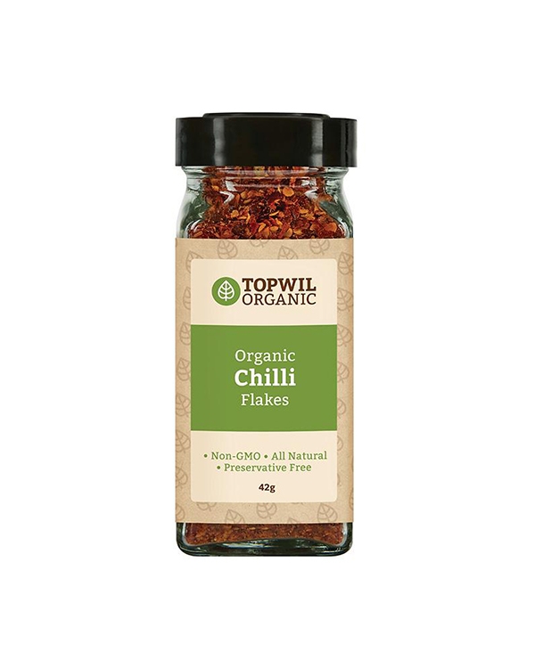 Topwil Organic Red Chilli Flakes 42g