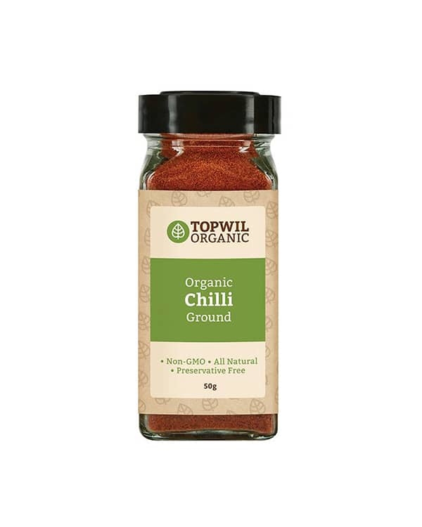 Topwil Organic Red Chilli Ground 50g