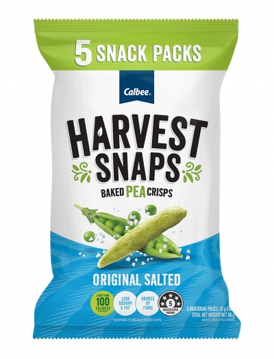 Harvest Snaps Baked Pea Crisps Original Salted 5 x 18g