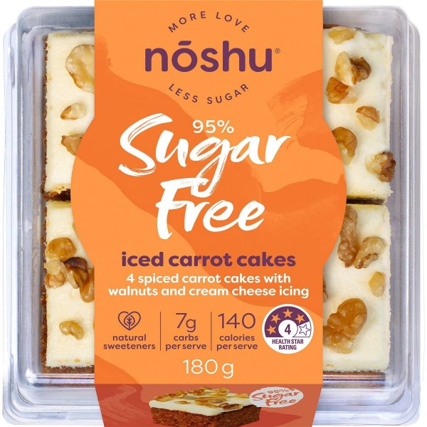 Noshu 95% Sugar Free Iced Carrot Cake 180g