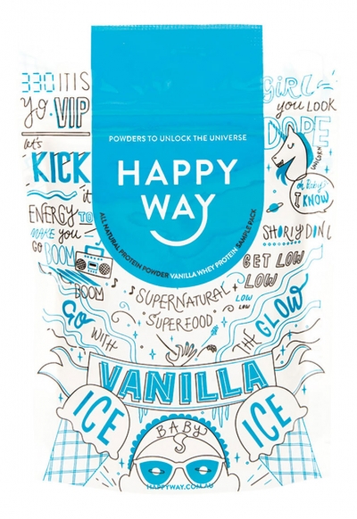 Happy Way Protein Powder Vanilla Ice Baby 60g