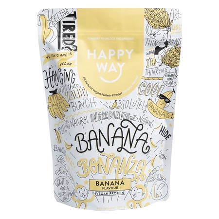 Happy Way Vegan Protein Powder Banana 500g