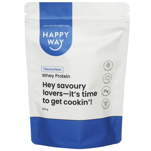 Happy Way Whey Protein Powder Flavourless 500g