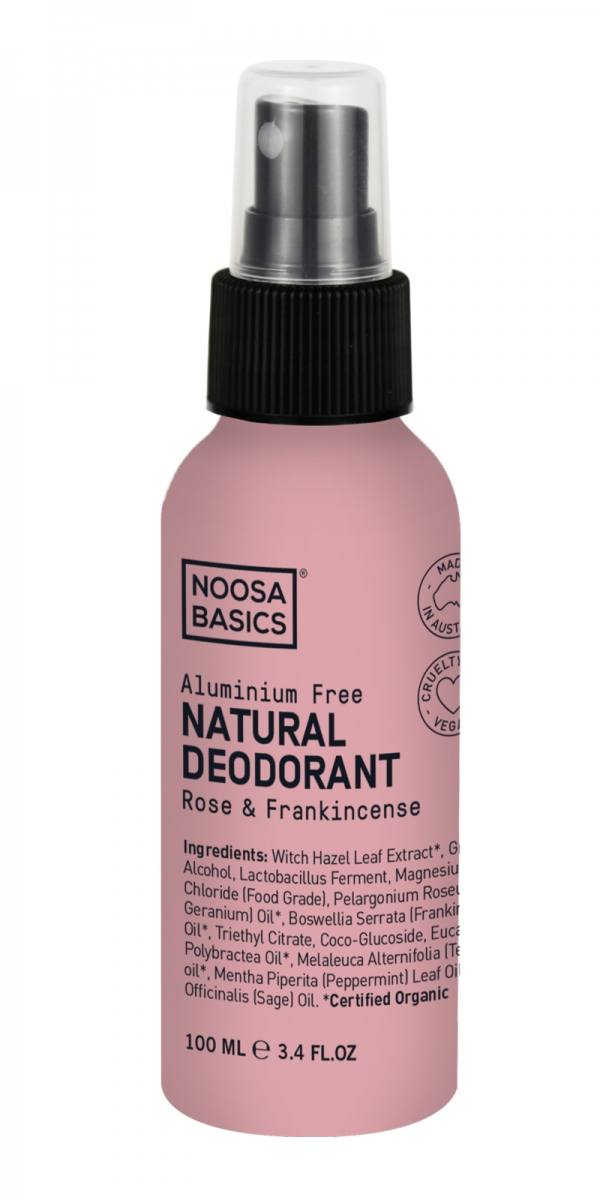 Noosa Basics Natural Deodorant Spray Rose & Frankincense 100ml