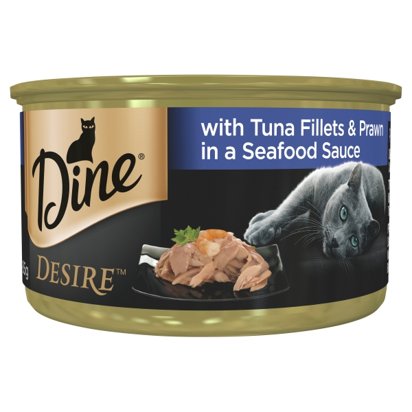 Dine Desire Tuna & Prawn in Seafood Sauce 85g