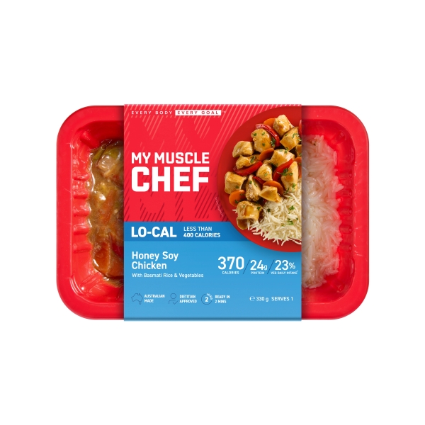 My Muscle Chef Honey Soy Chicken, Basmati Rice & Vegetables 330g