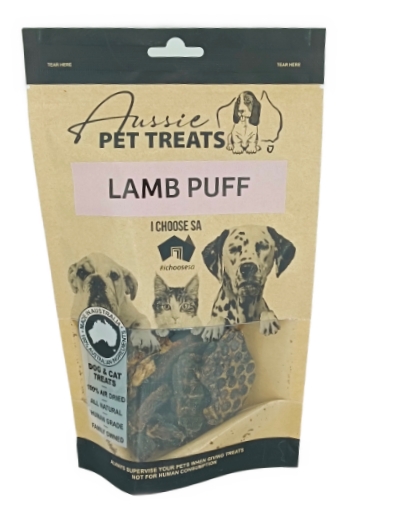 Aussie Pet Treats Lamb Puff 80g