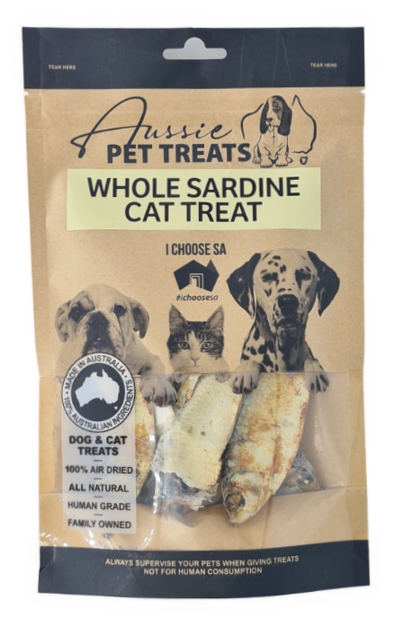 Aussie Pet Treats Whole Sardines 80g