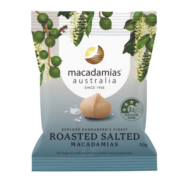 Macadamias Australia Roasted Salted Macadamias 30g