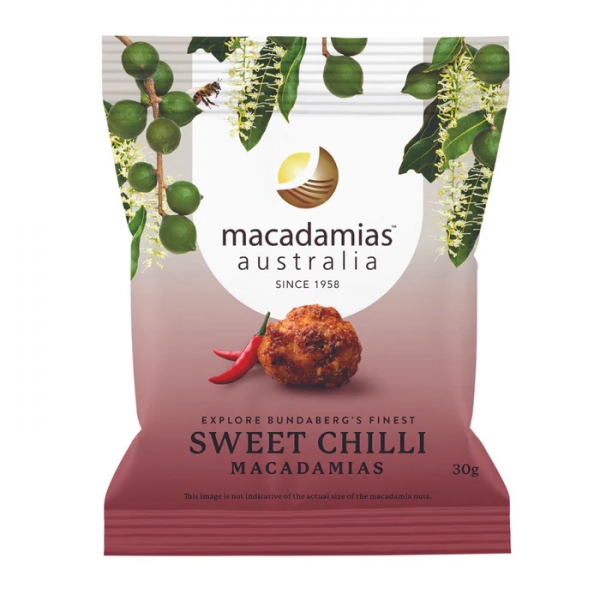 Macadamias Australia Sweet Chilli 30g