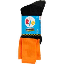 Rio Sock Men Work Orange 3 Pack Size 7-10