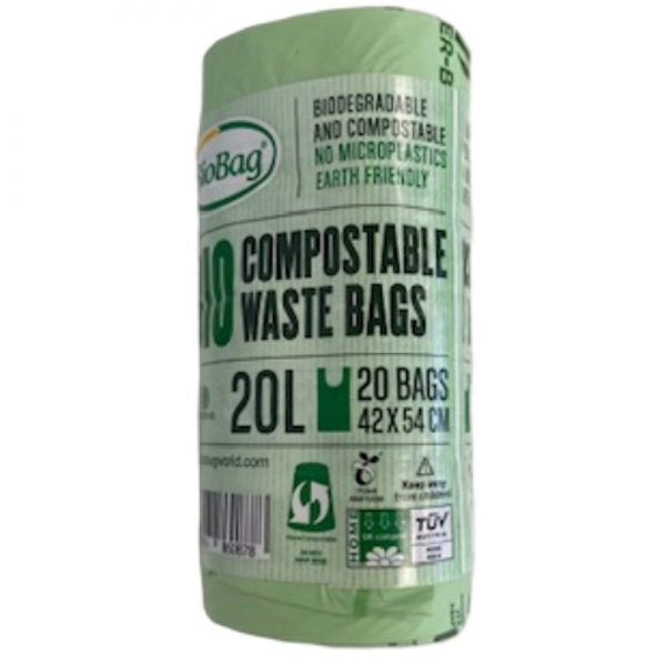 Bio Bag Compostable Bin Liner 20lt 20 Pack