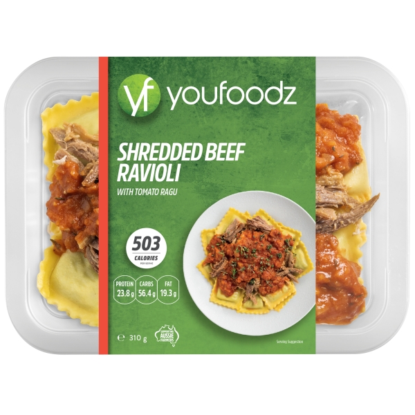 Youfoodz Shredded Beef Ravioli with Tomato Ragu 310g