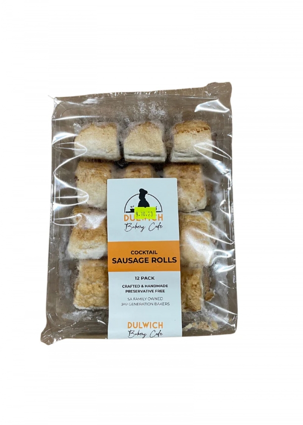 Dulwich Bakery Frozen Cocktail Sausage Rolls 12 Pack 450g