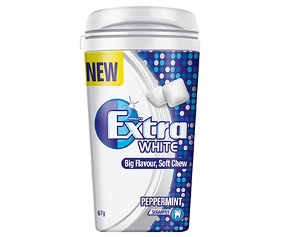 Wrigley Extra White Peppermint Bottle 67g