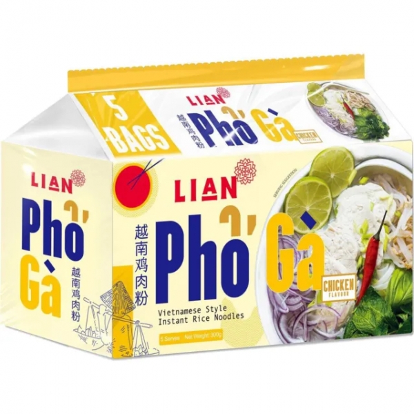 Lian Pho Ga Instant Rice Noodles Chicken 5 Pack 300g