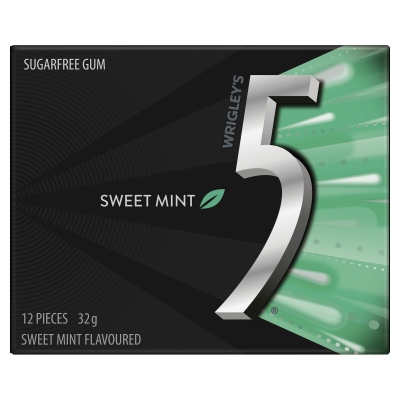 Wrigley's 5 Gum Sweet Mint 12 Pack 32g