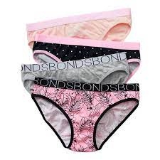 Bonds Girls Briefs Bikini Size 4-6 4 Pack