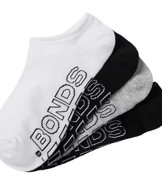 Bonds Men Socks No Show Size 11+ 4 Pack