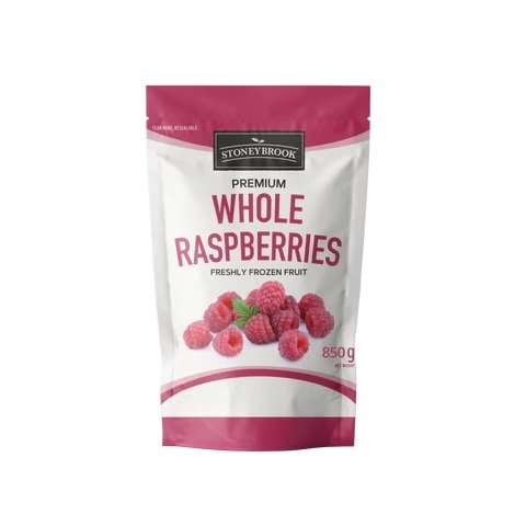 Stoneybrook Freshly Frozen Fruit Whole Raspberries 850g