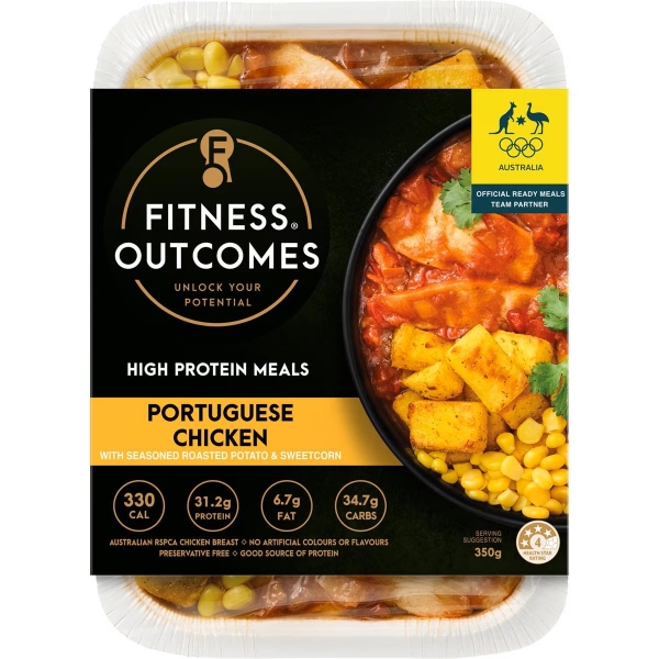 Fitness Outcomes Portuguese Chicken Roast Potato & Corn 350g