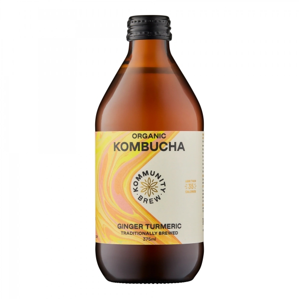 Kommunity Brew Organic Kombucha Ginger & Turmeric 375ml