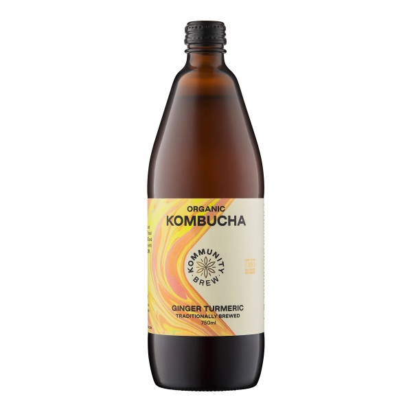 Kommunity Brew Organic Kombucha Ginger & Turmeric 750ml