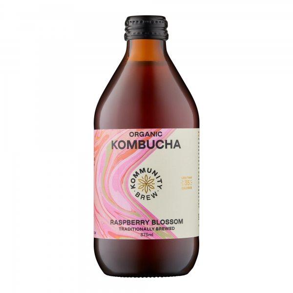 Kommunity Brew Organic Kombucha Raspberry Blossom 375ml