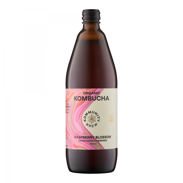 Kommunity Brew Organic Kombucha Raspberry Blossom 750ml