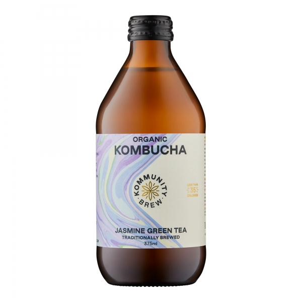 Kommunity Brew Organic Kombucha Jasmine Green Tea 375ml