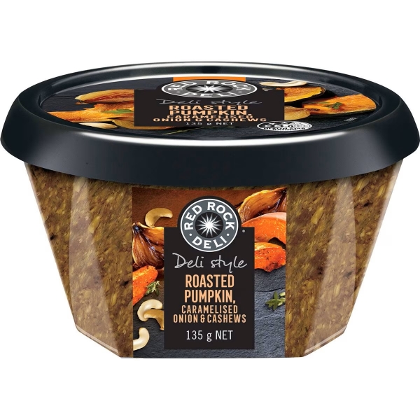 Red Rock Deli Dip Roasted Pumpkin Caramelised Onion & Cashews 135g