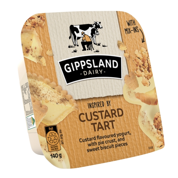 Gippsland Yoghurt Mix-Ins Inspired By Custard Tart 140g