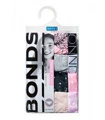 Bonds Girls Briefs Bikini Size 8-10 4 Pack