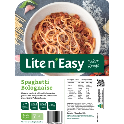 Lite N' Easy Spaghetti Bolognaise 420g