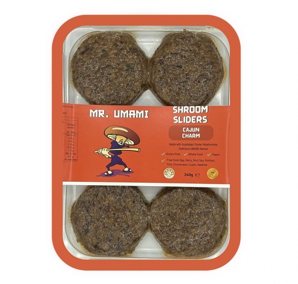 Mr Umami Shroom Sliders Cajun Charm 6 Pack 240g