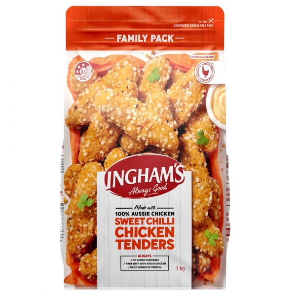 Ingham's Chicken Tenders Sweet Chilli 1kg