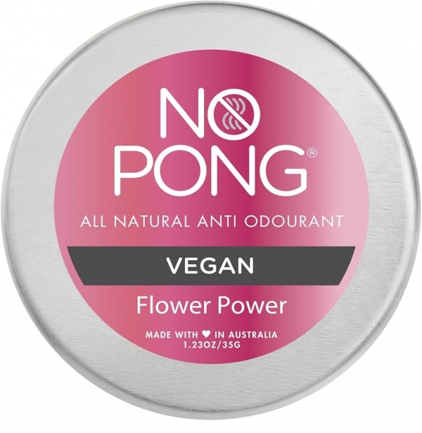 No Pong Natural Deodorant Cream Flower Power 35g