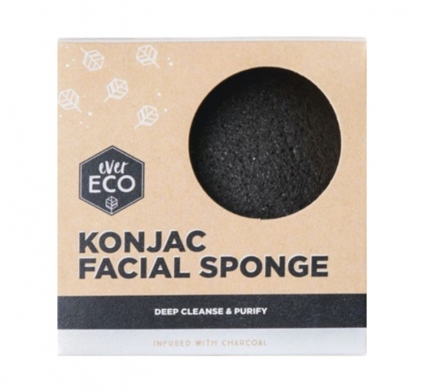 Ever Eco Konjac Facial Sponge Charcoal