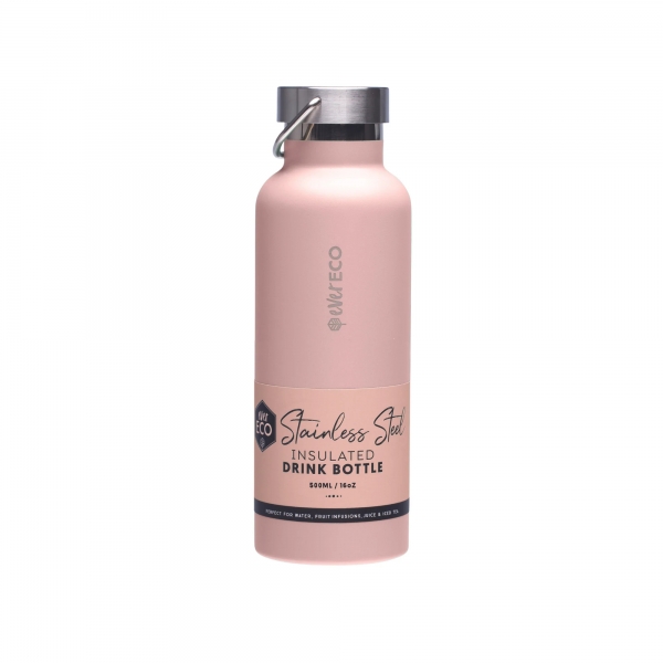 Ever Eco Insulated Stainless Steel Bottle Rose 500ml