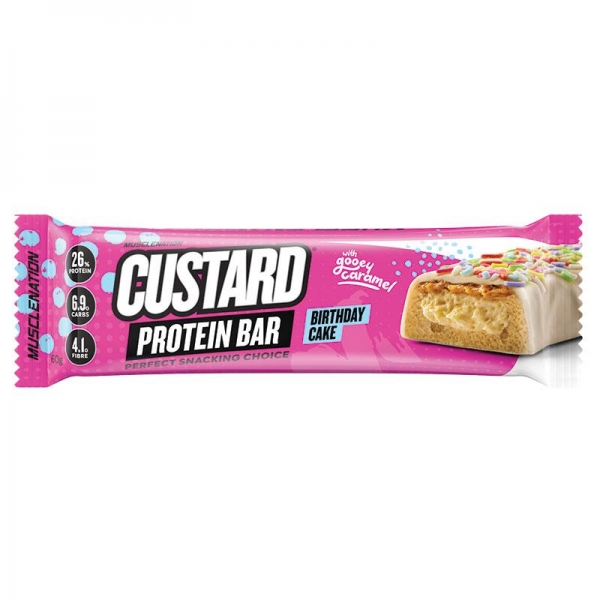 Muscle Nation Custard Protein Bar Birthday Cake 60g