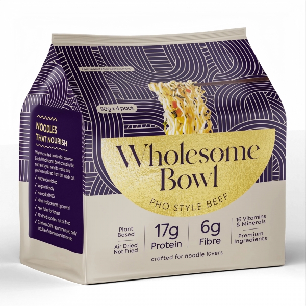 Wholesome Bowl Pho Style Beef 4 Pack 360g