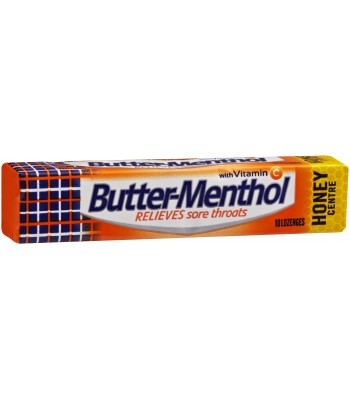 Butter Menthol Honey Lozenges 10 Pack