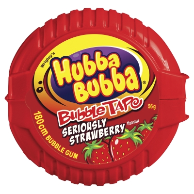 Hubba Bubba Bubble Gum Tape Seriously Strawberry 56g