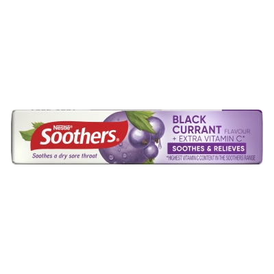 Soothers Throat Lozenges Blackcurrant Flavour 10 Pack