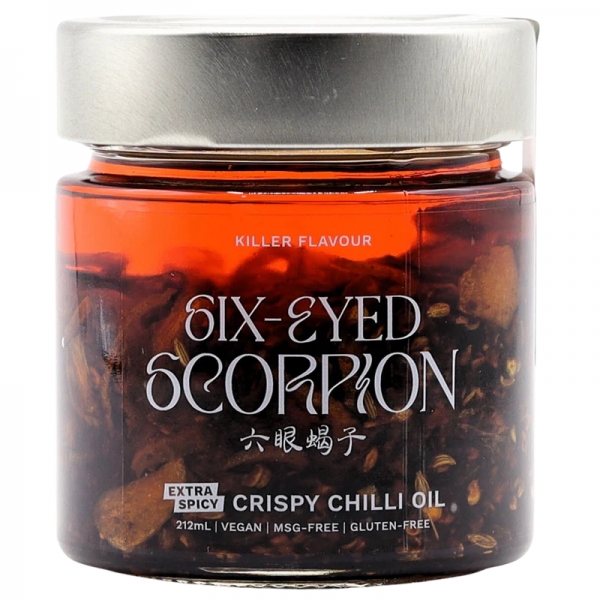 Six Eyed Scorpion Extra Spicy Crispy Chilli Oil 212ml