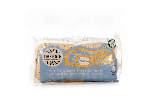 Liberate Gluten Free Crumpets 4 Pack 240g