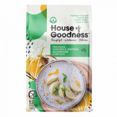 House Of Goodness Dumplings Chicken & Shiitake Mushroom 285g