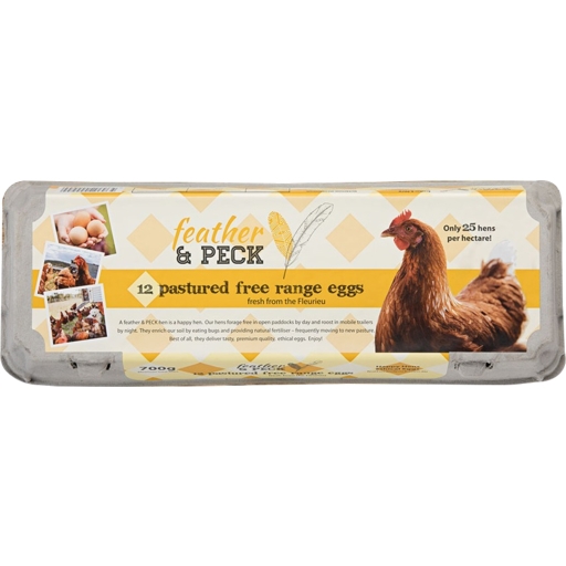 Feather & Peck Pastured Free Range Eggs 600g