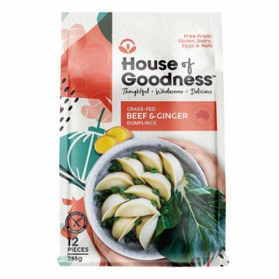 House Of Goodness Dumplings Beef & Ginger 285g