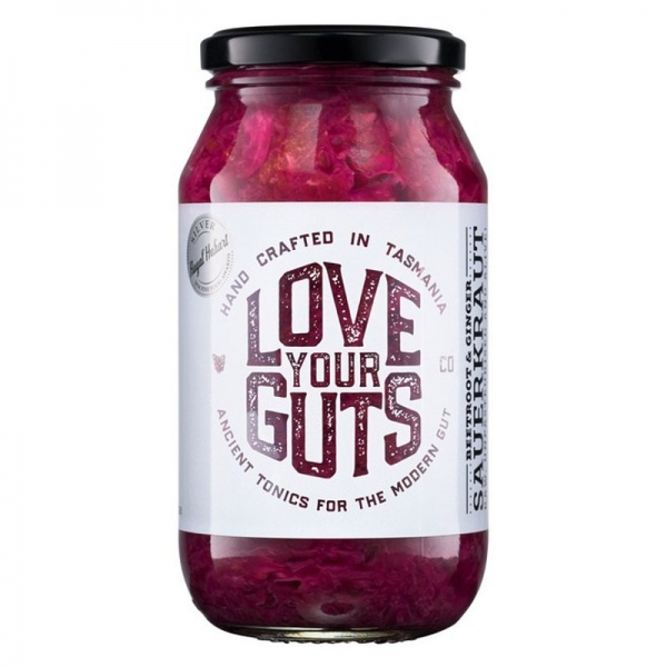 Love Your Guts Sauerkraut Beetroot Ginger 500ml